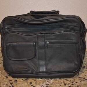 Genuine Leather Black Laptop Bag